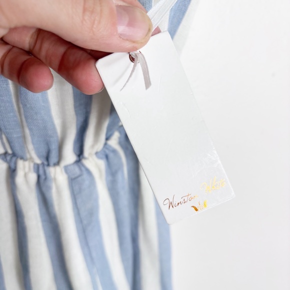 Winston White Blue & White Striped Jumpsuit Size XS NWT - Picture 5 of 11